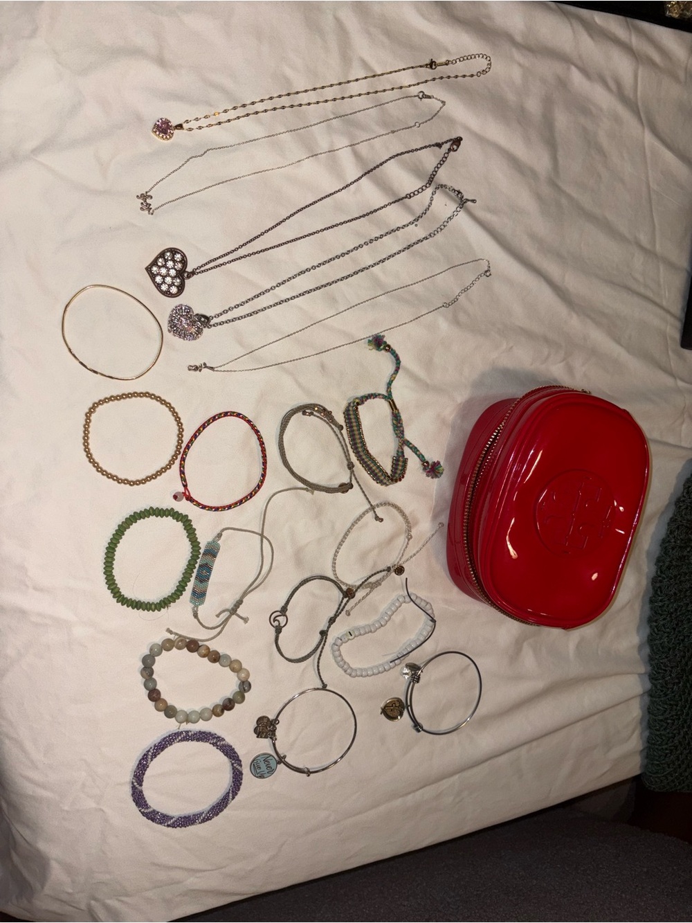 Assorted Women’s Jewelry Set with Red Jewelry Case